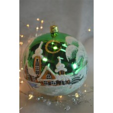 Kerstbal 12 cm groen